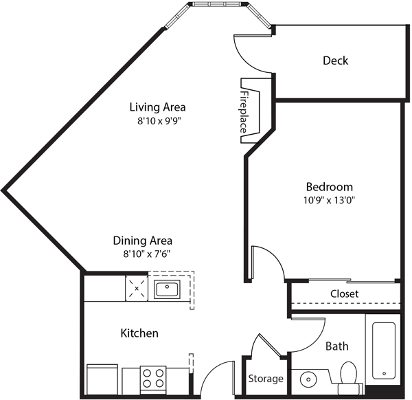 Powell D Renovated Floor Plan at Bayside Village