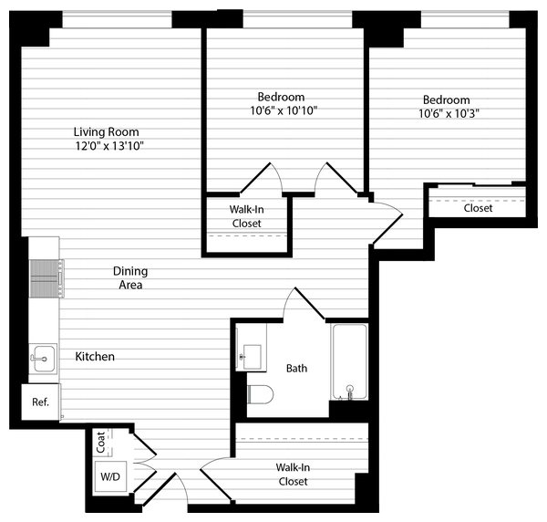 2B-A AHP Floor Plan at Estate