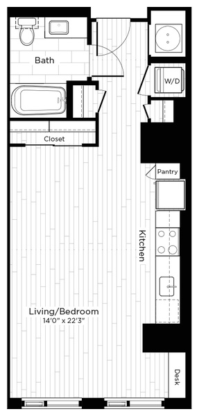 0K MPDU Floor Plan at Thayer + Spring