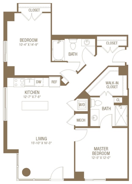 2D AHP Floor Plan at 8421 Broad