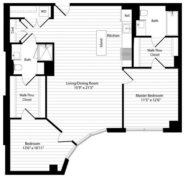 2D-A AHP Floor Plan at Estate