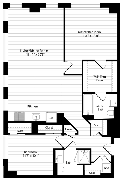 2L AHP Floor Plan at Estate