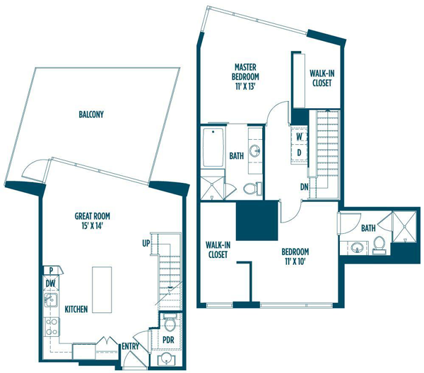 2O Floor Plan at Foundry Lofts Workforce