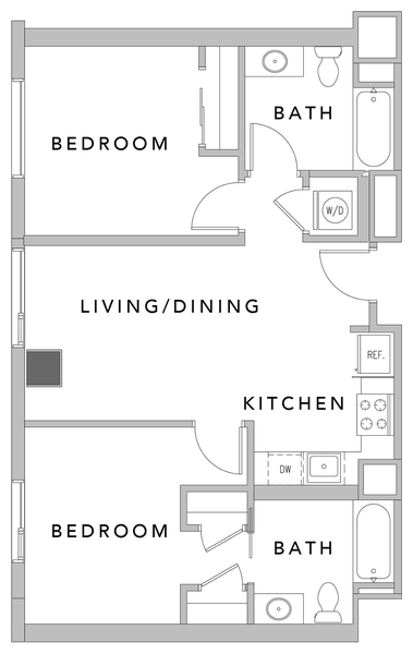 2AB-L AHP Floor Plan at Mosso