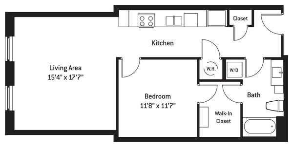 1AB AHP Floor Plan at The Continental