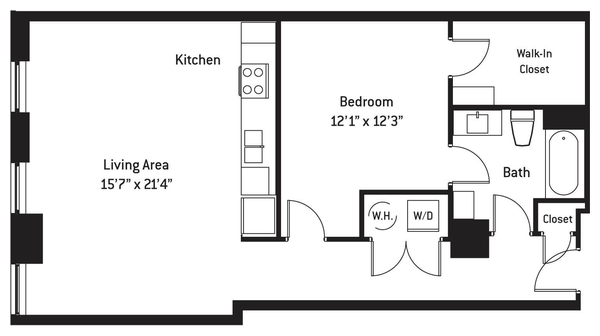 1AF AHP Floor Plan at The Continental