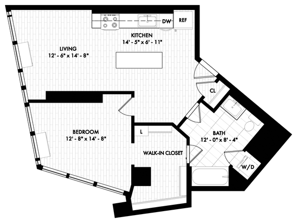 1P South AHP Floor Plan at VYV