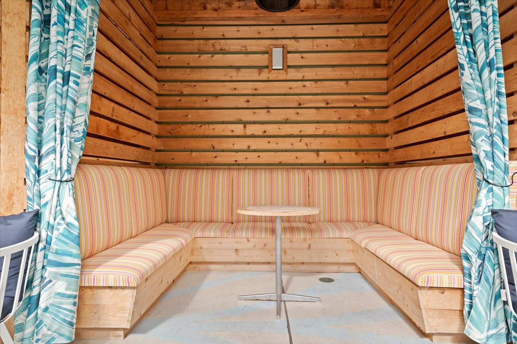 The cabana at 2626 South Side Flats apartments in Pittsburg, Pennsylvania.