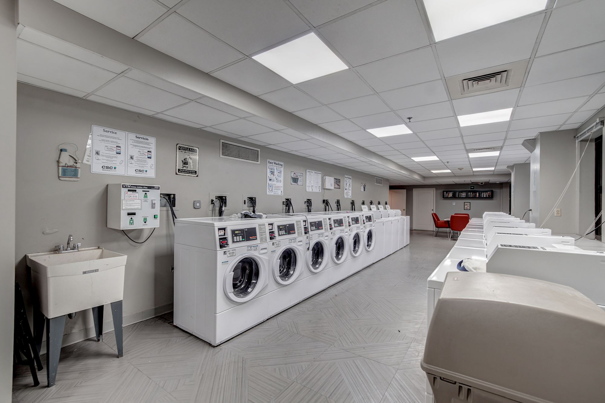 Laundry room at The Drake in Philadelphia, PA