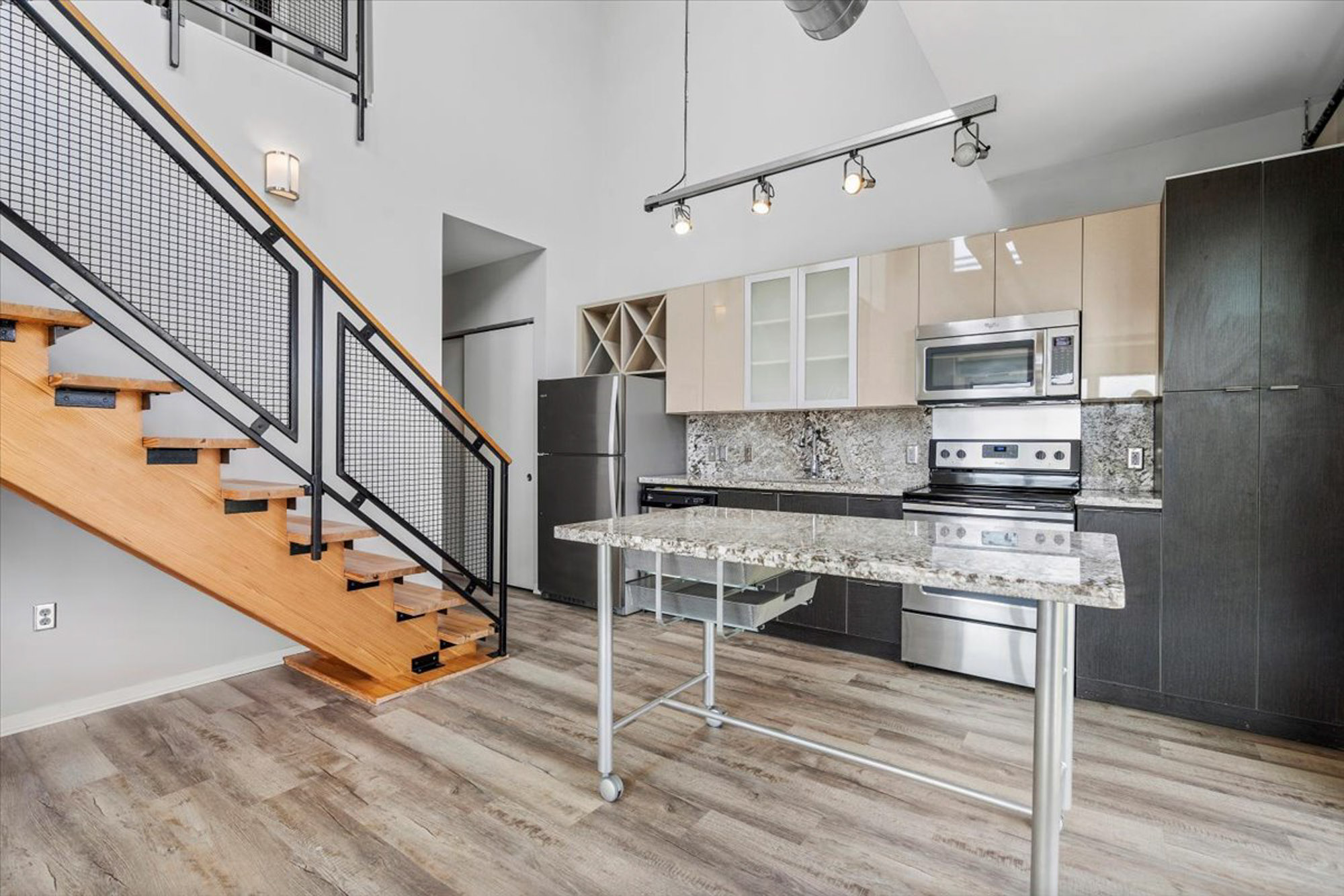 A kitchen at 2626 South Side Flats apartments in Pittsburg.