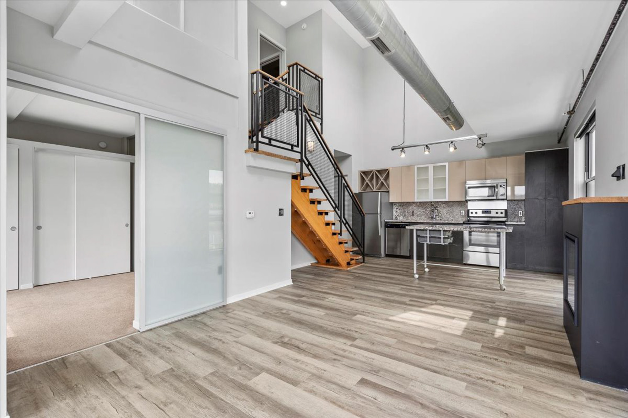 A living area at 2626 South Side Flats apartments in Pittsburg.