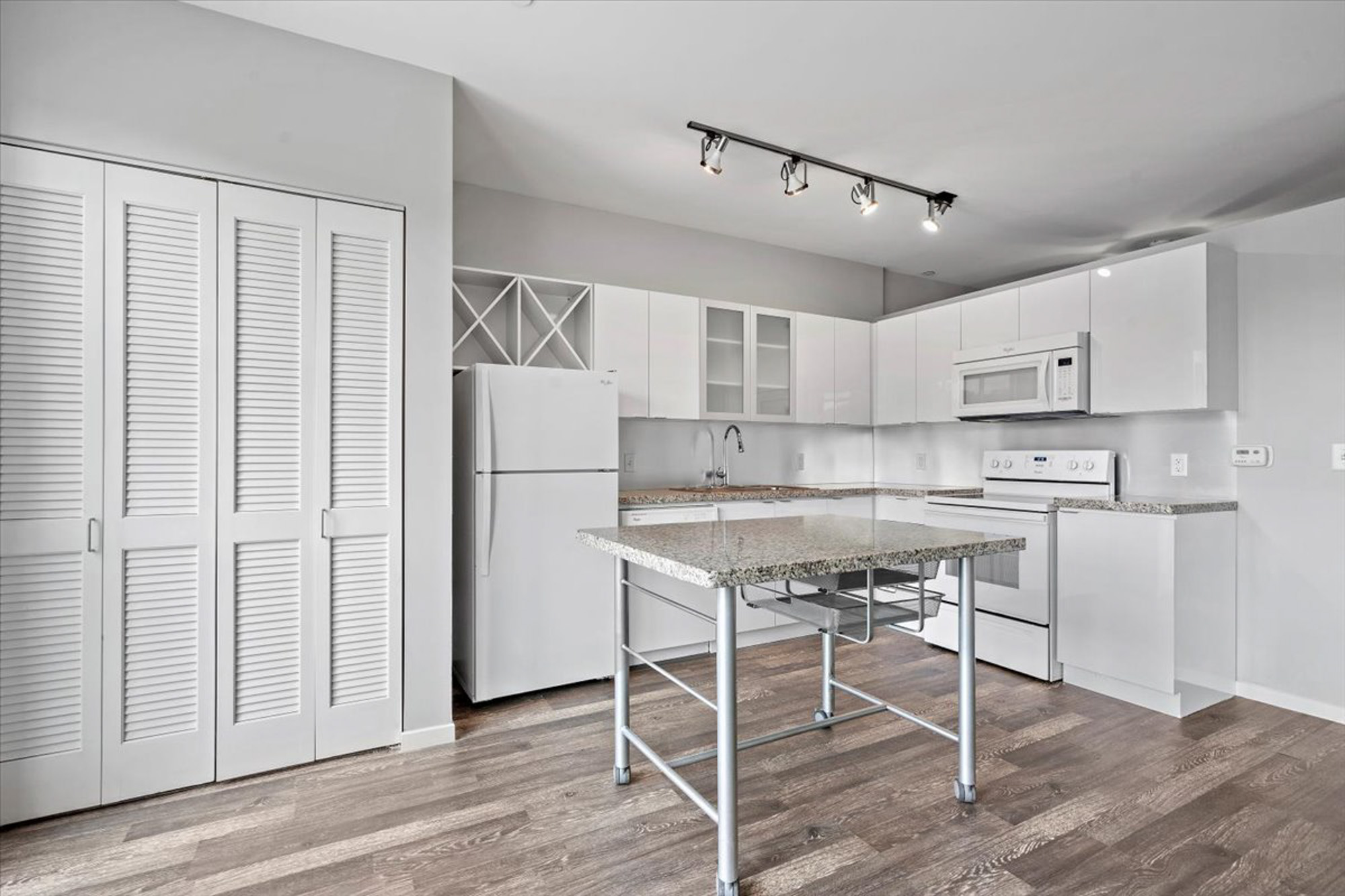 A kitchen at 2626 South Side Flats apartments in Pittsburg.