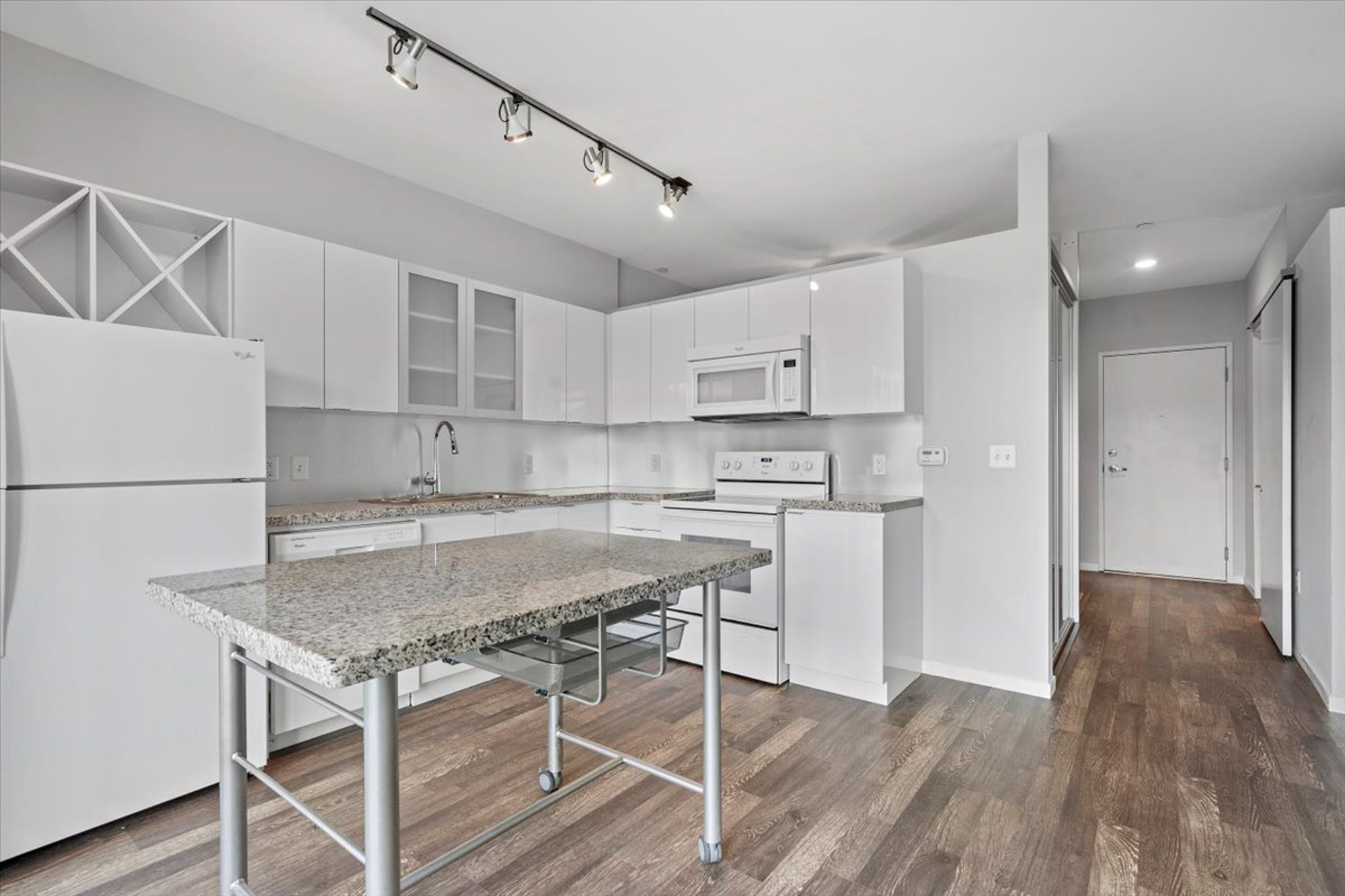 A kitchen at 2626 South Side Flats apartments in Pittsburg.