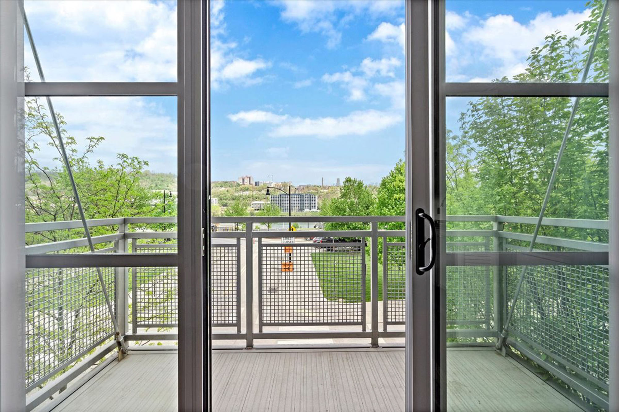 A balcony at 2626 South Side Flats apartments in Pittsburg.