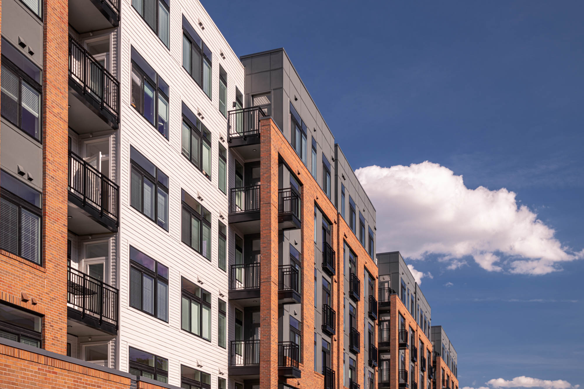 The exterior of 1110 Key Federal Hill apartments in Baltimore, Maryland.