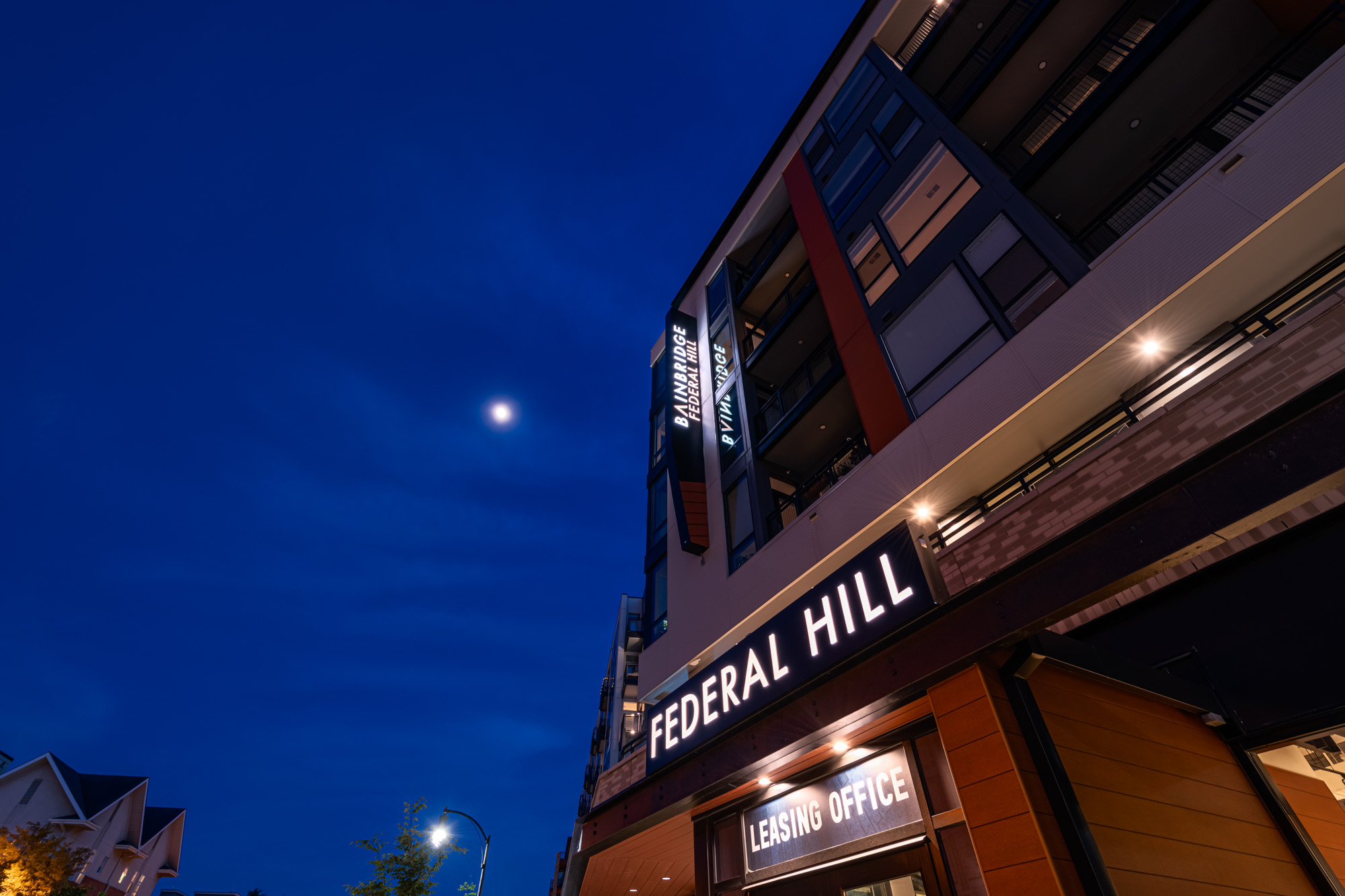 The entrance of 1110 Key Federal Hill apartments in Baltimore, Maryland.