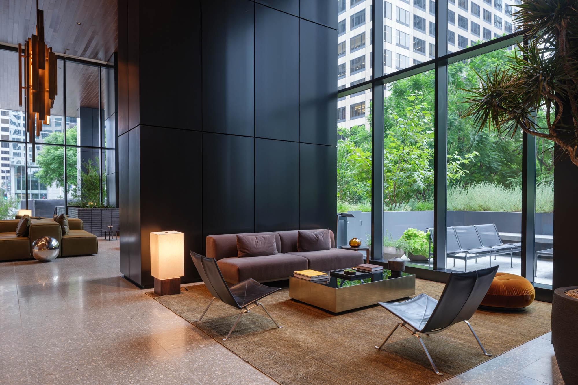 The lobby at Beaudry apartments in downtown Los Angeles.