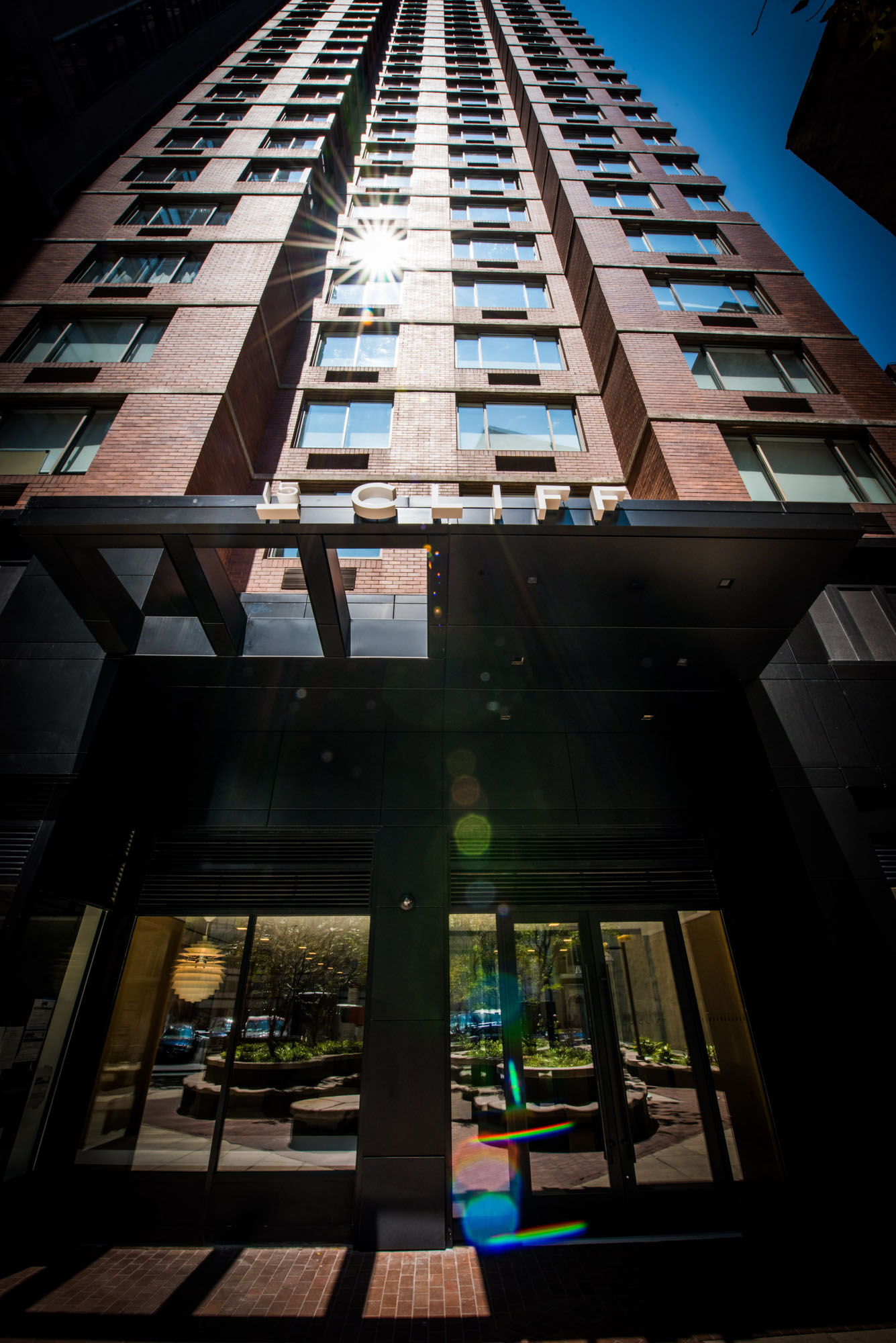 The exterior of 15 Cliff apartments in Manhattan, NYC.