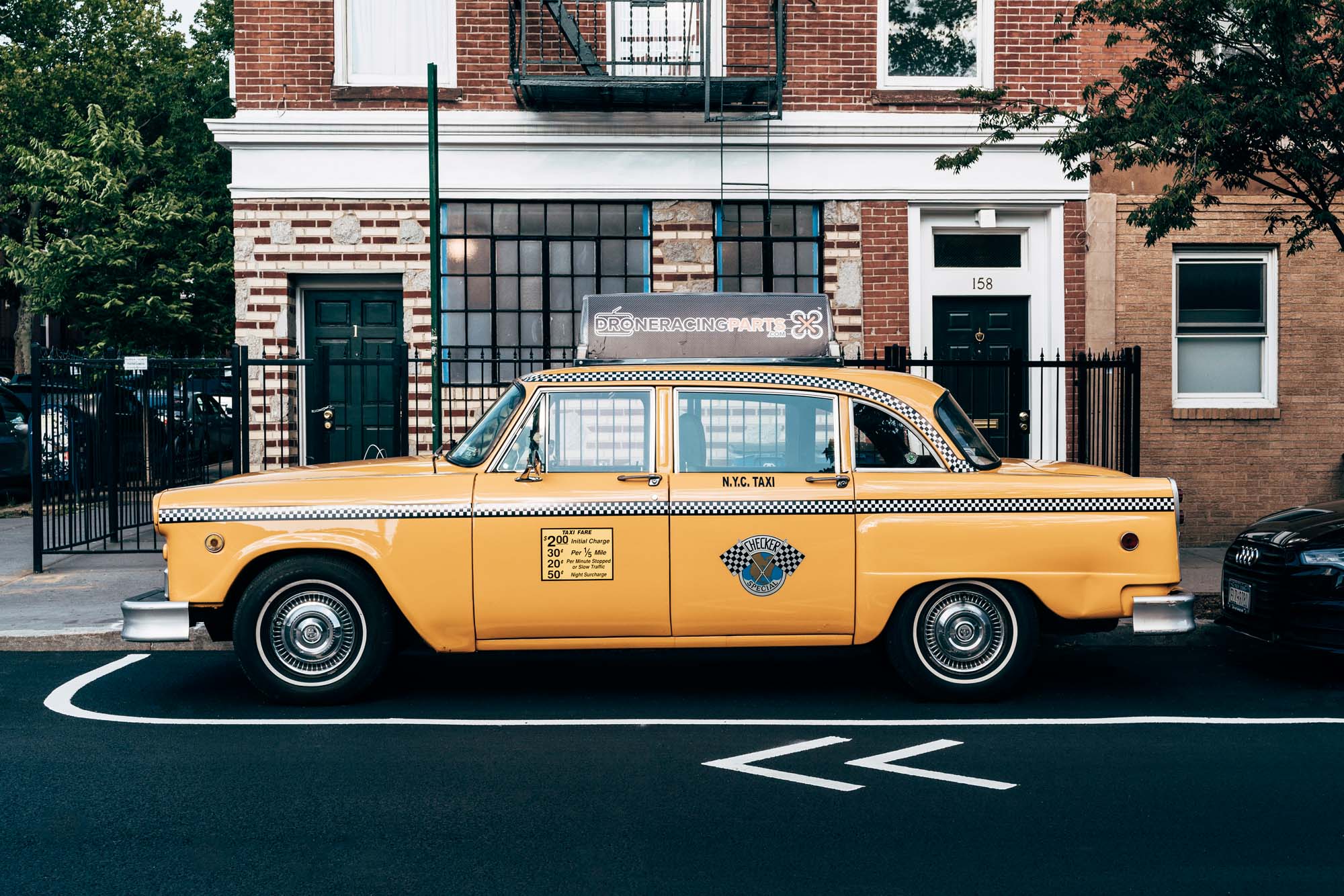 A street near One Blue Slip in Greenpoint, Brooklyn.