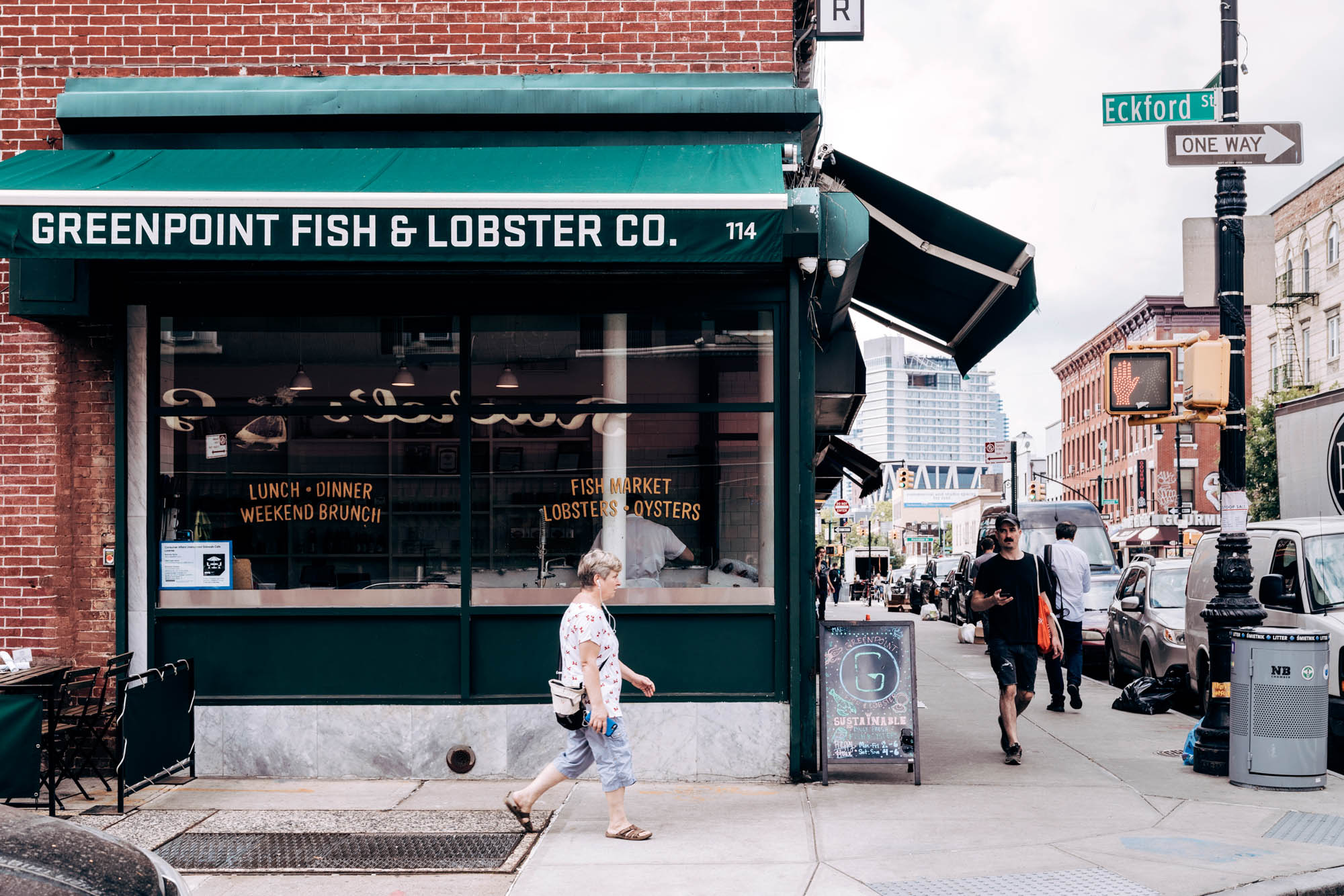 A street near One Blue Slip in Greenpoint Landing in Brooklyn, New York.