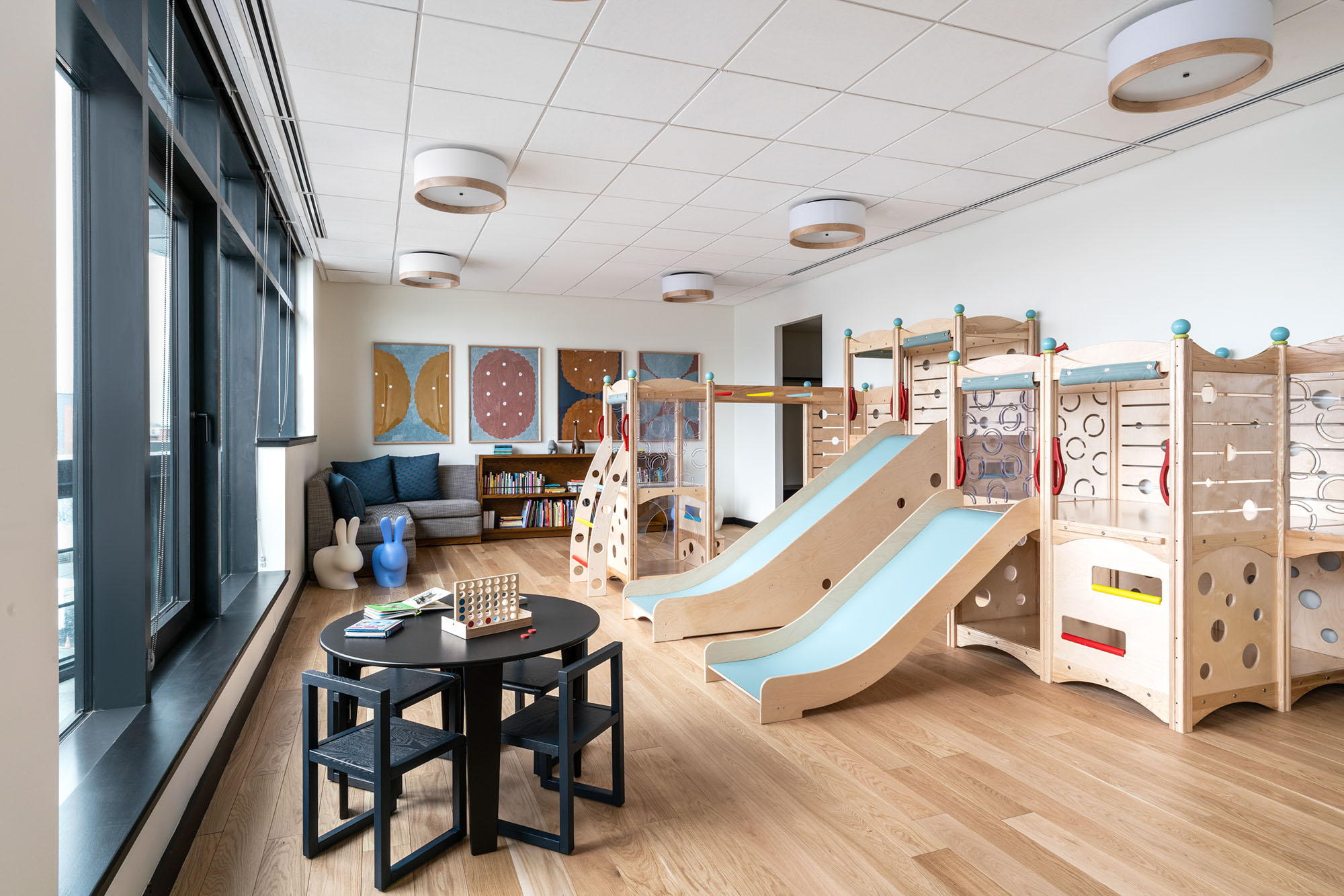 The playroom at One Blue Slip in Greenpoint Landing in Brooklyn, New York.