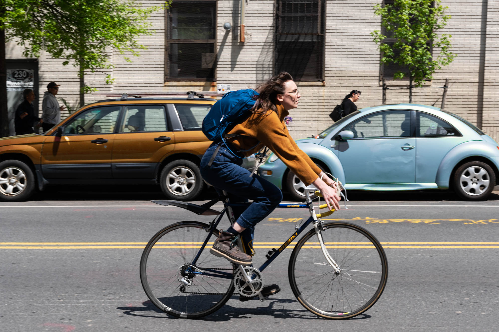 A street near One Blue Slip in Greenpoint Landing in Brooklyn, New York.