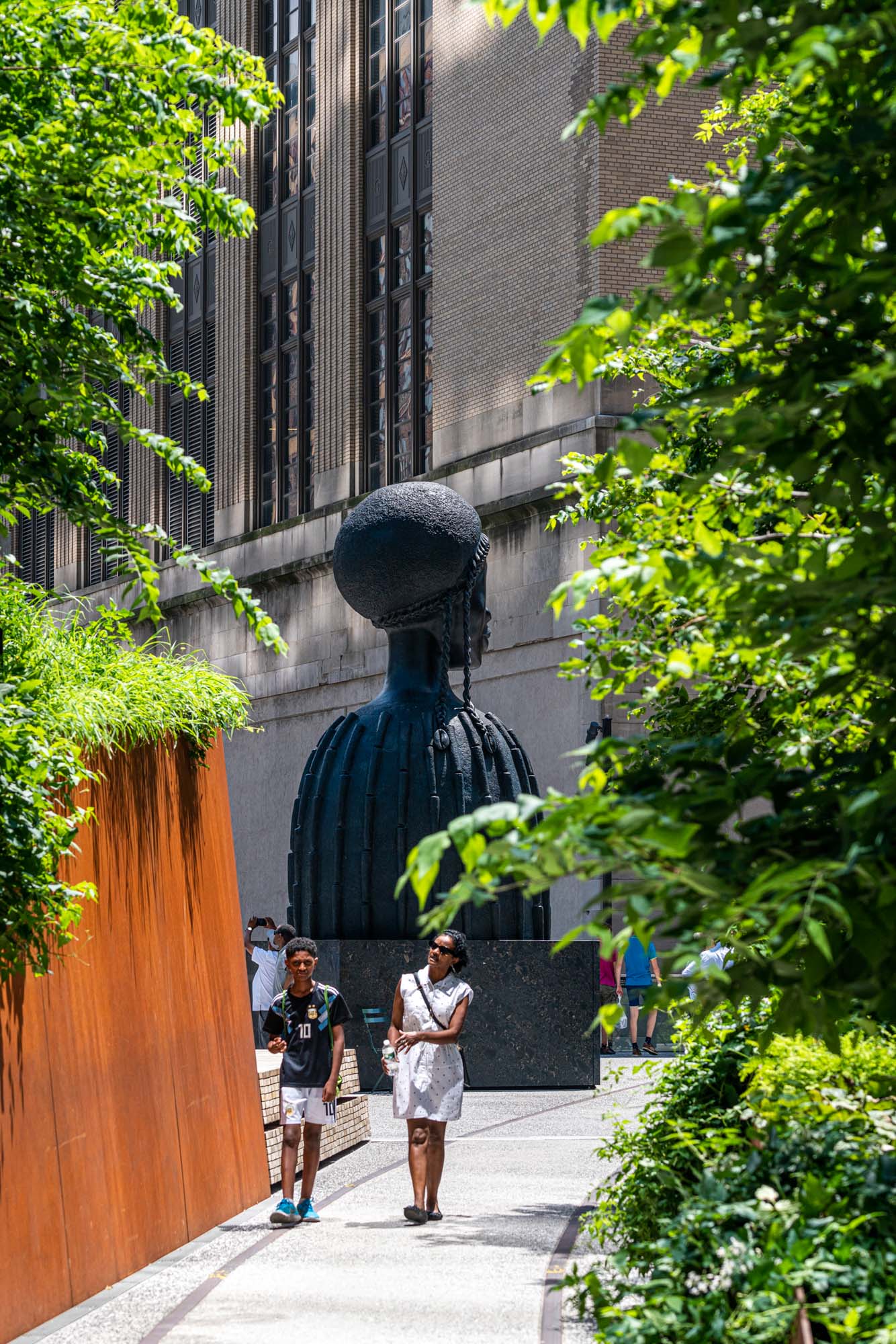 A statue near The Olivia in Manhattan, NYC.