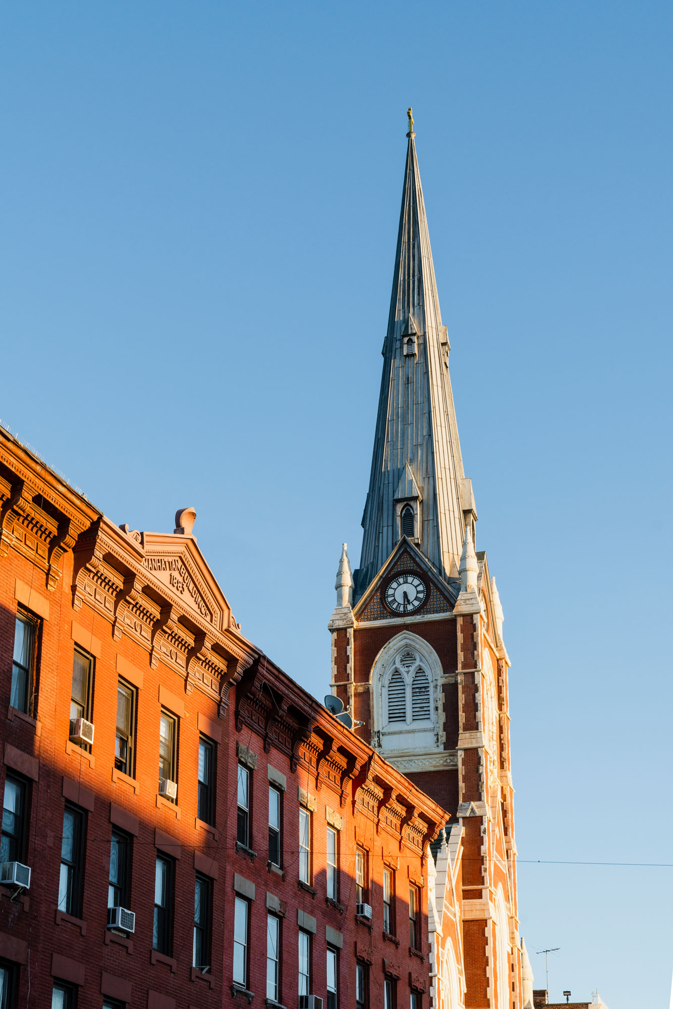 Stunning architecture in Greenpoint Landing near Two Blue Slip apartments.