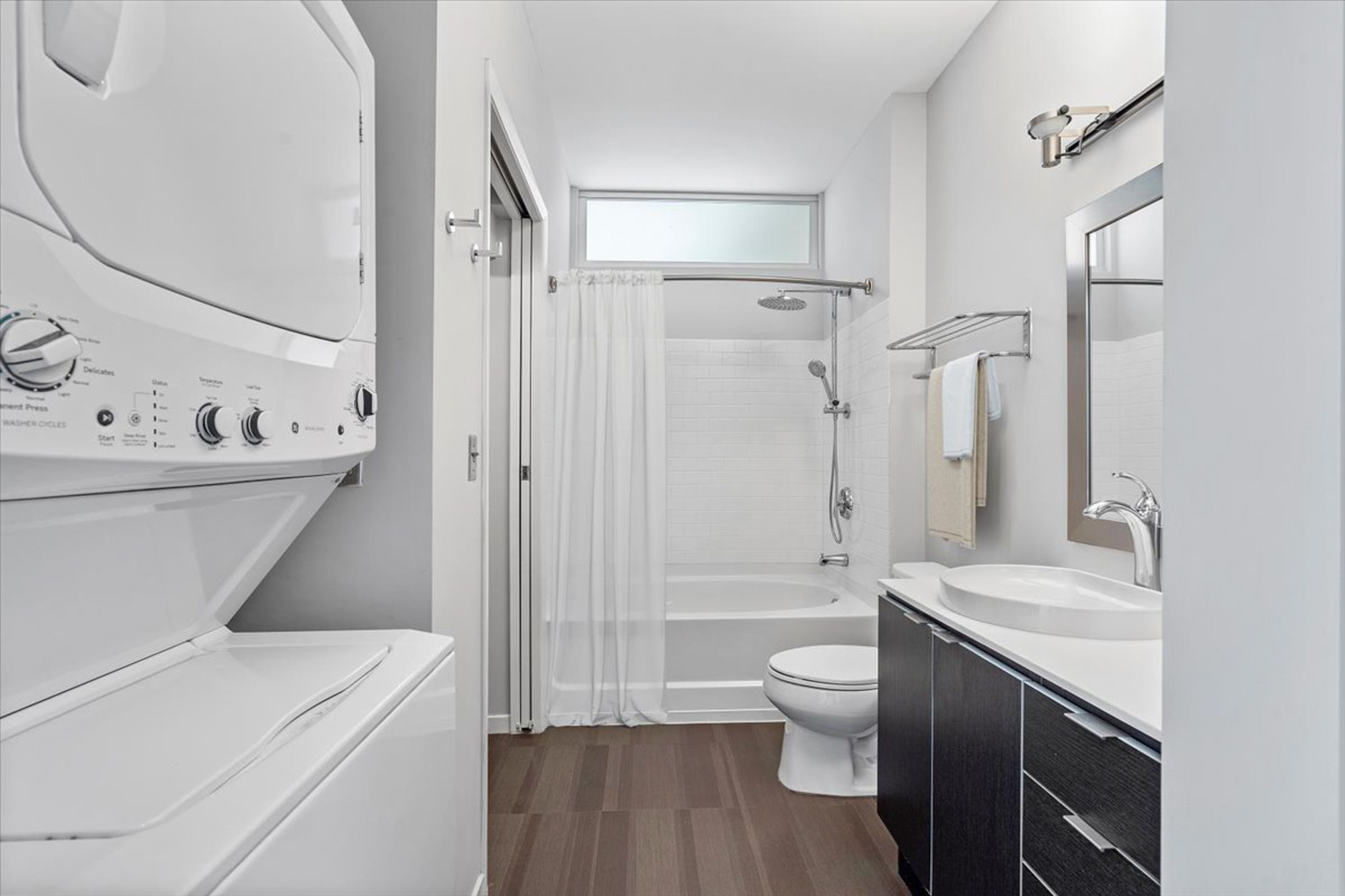 A bathroom at 2626 South Side Flats apartments in Pittsburg.