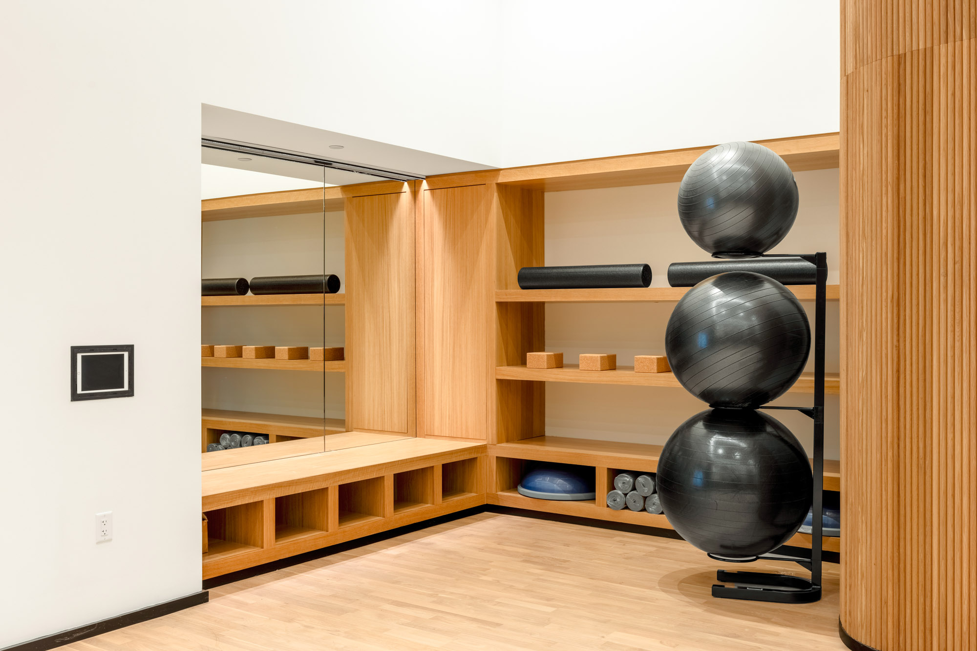 The fitness studio at Vela apartments in The Yards in Washington, DC.