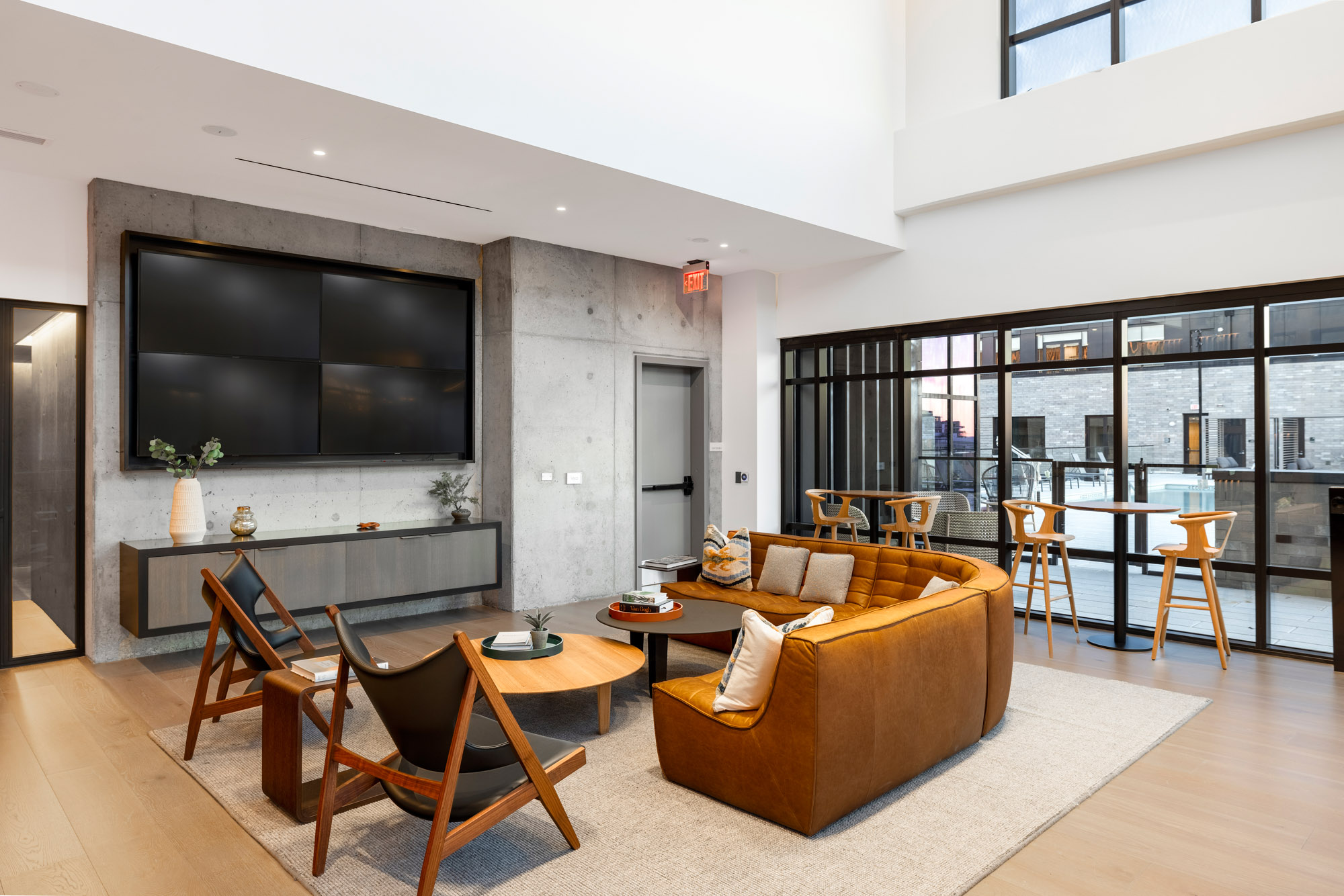 The game room at Vela apartments in The Yards in Washington, DC.