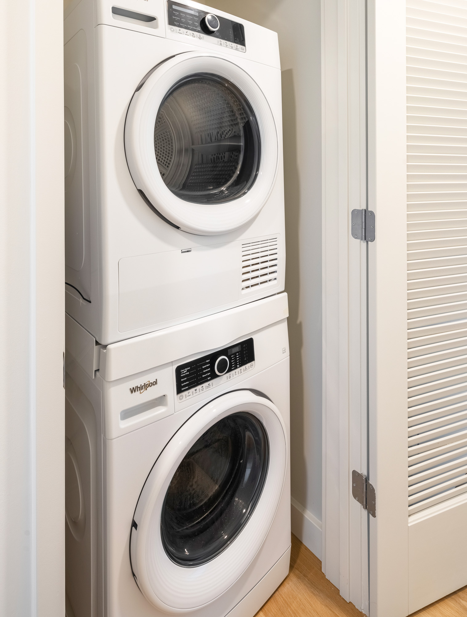 The washer and dryer in a Vela apartment in The Yards in Washington, DC.