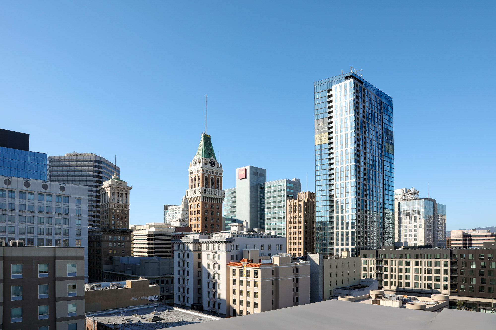 The skyline from Webster Eleven in East Bay, San Francisco.