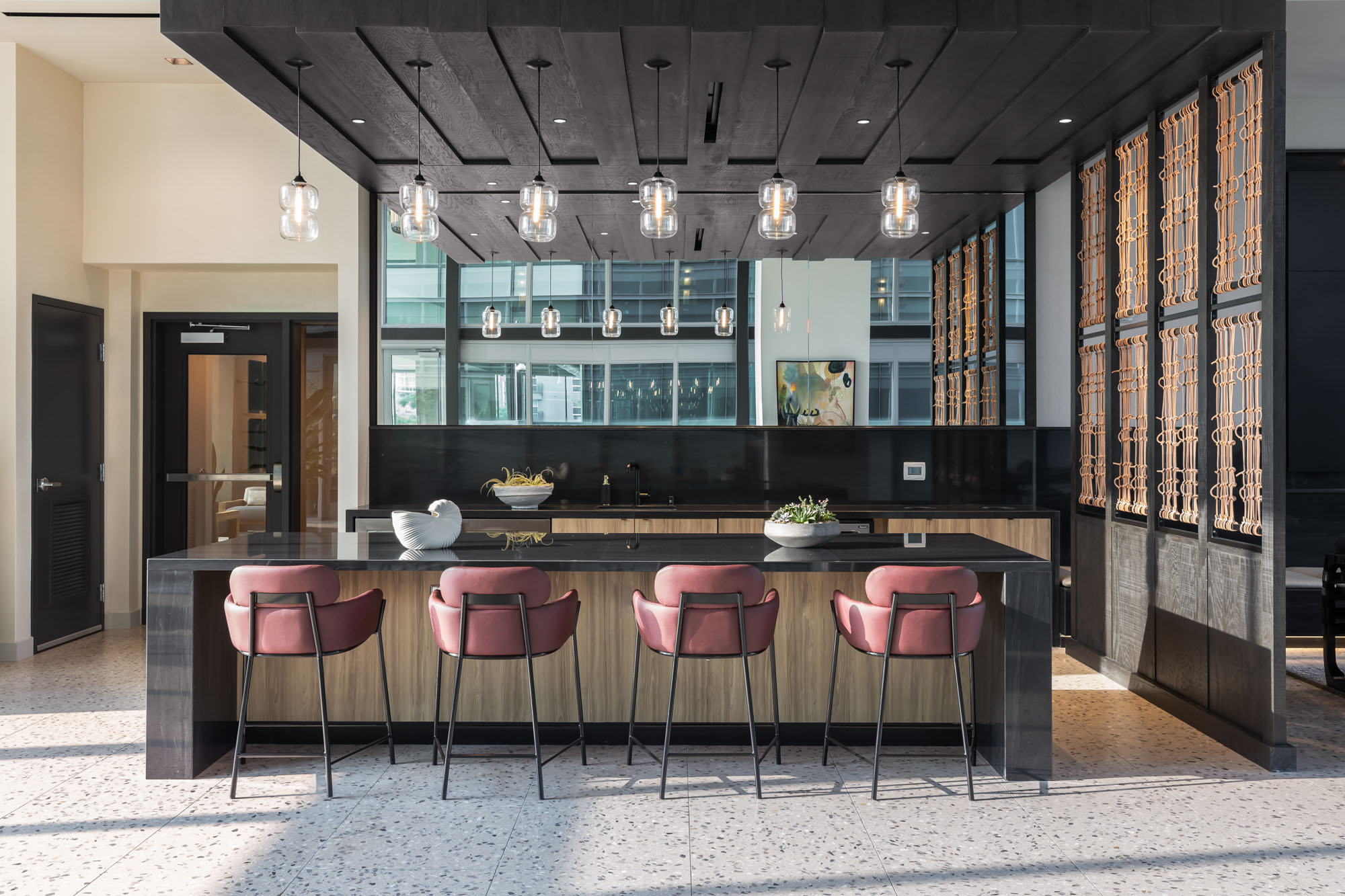 Second Floor Lounge at The Merian apartments in San Diego, California.