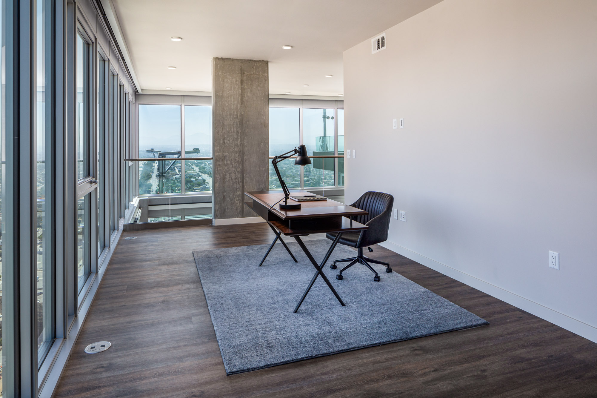 Living space at The Merian Apartments in San Diego, California.