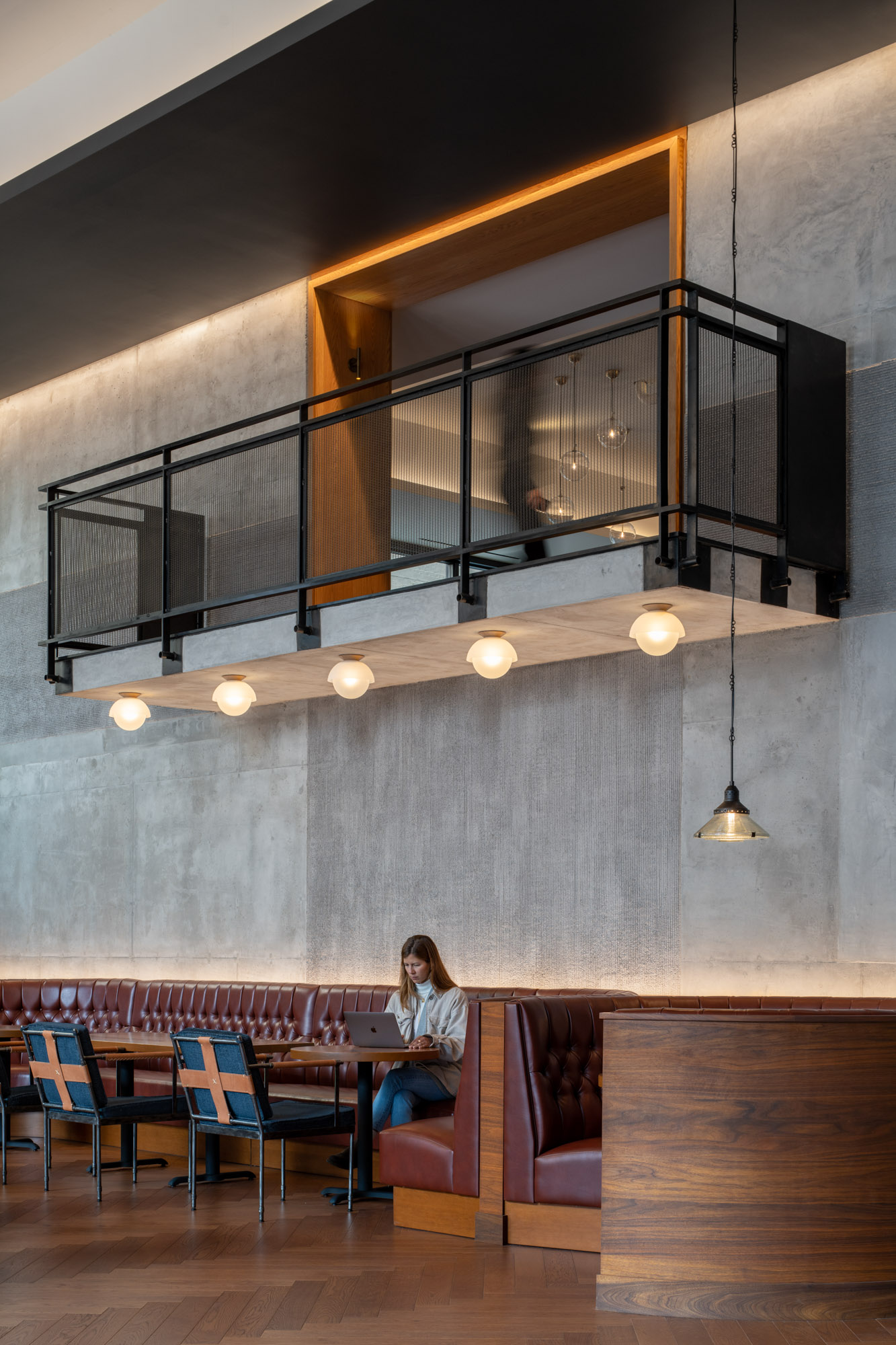 The lobby in The George in San Francisco.