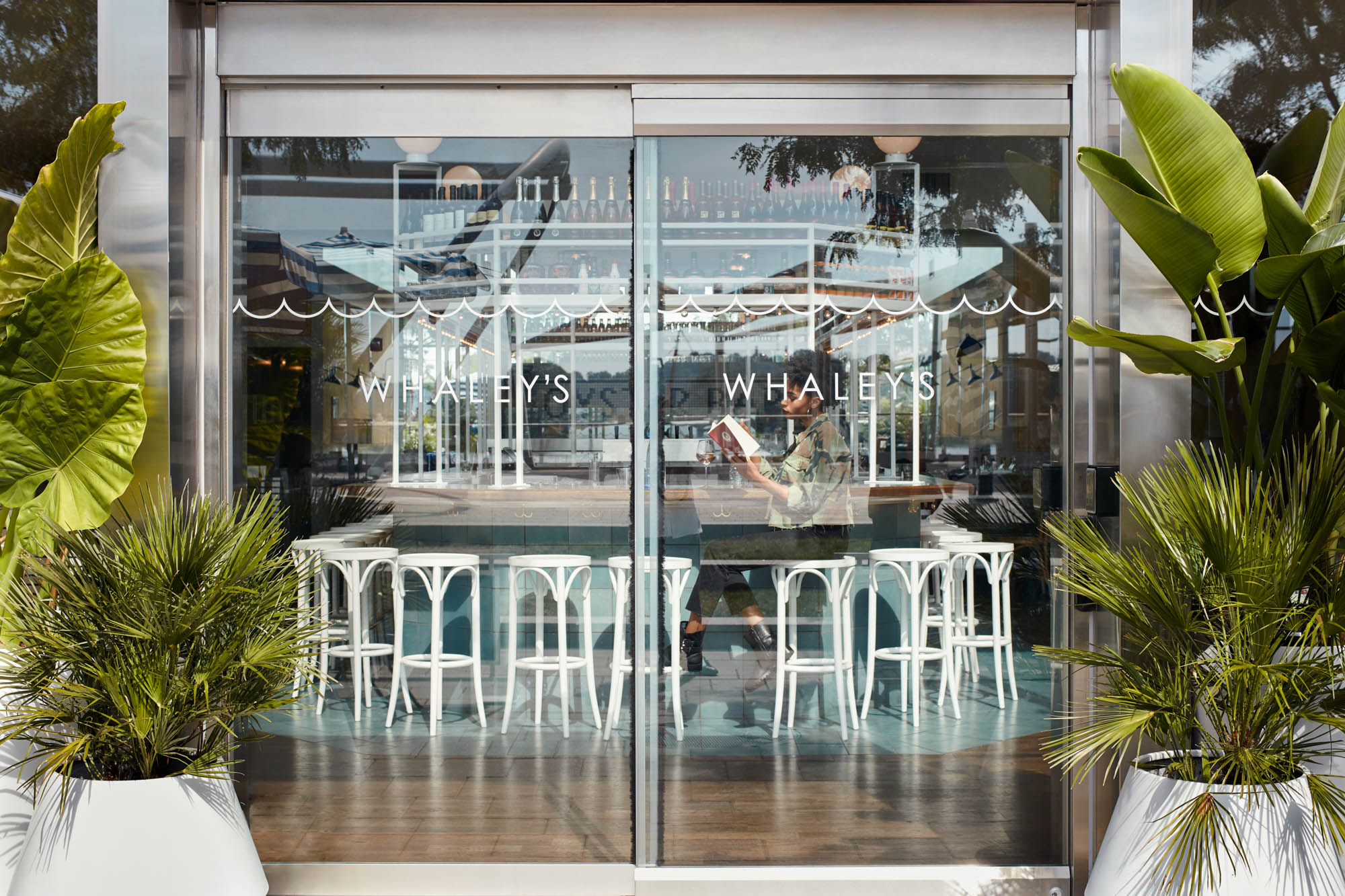 A restaurant near Guild apartments at The Yards in Washington, DC.