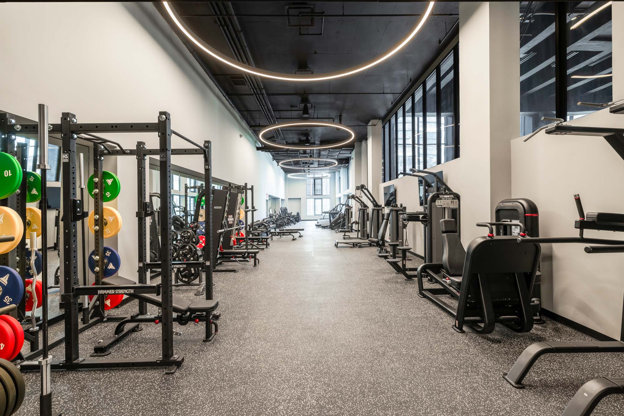 The fitness center at Lincoln at Bankside in the Bronx, NY.