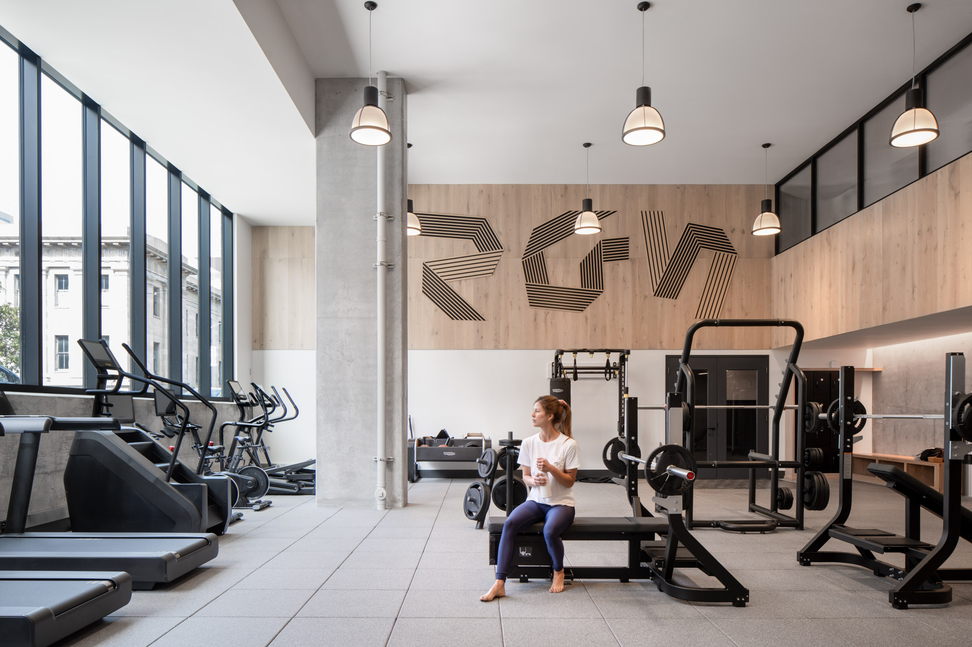 The fitness center in The George in San Francisco.