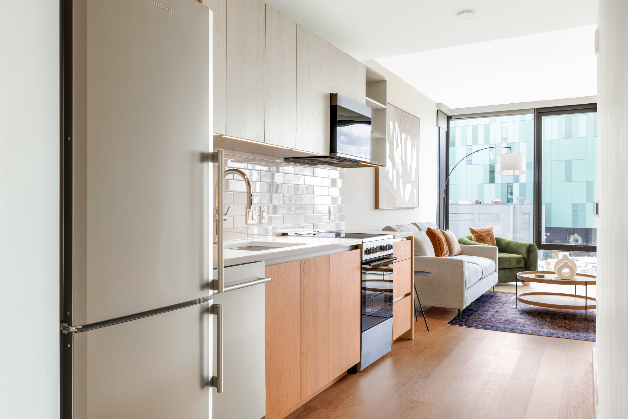 The kitchen in a Vela apartment in The Yards in Washington, DC.