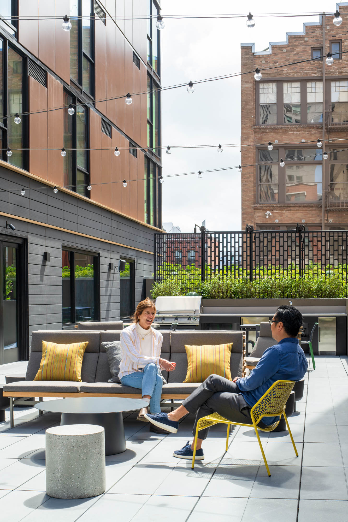 The terrace in The George in San Francisco.