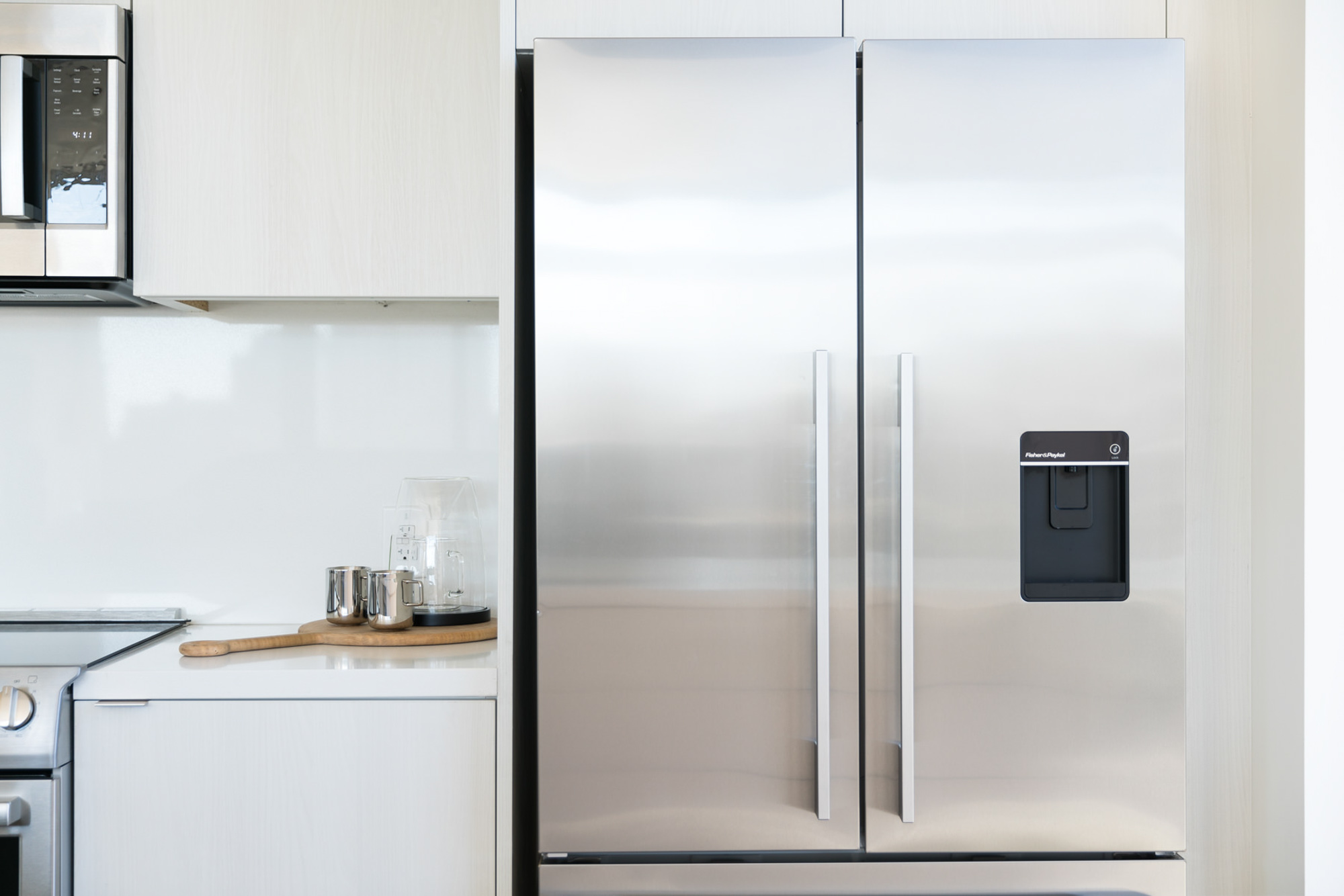 The kitchen in an Atelier apartment in downtown Los Angeles.