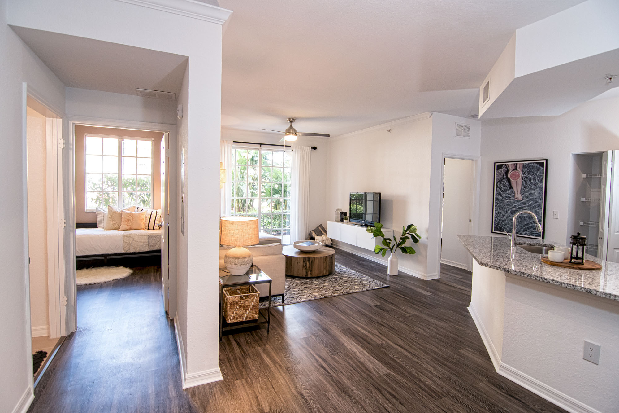 A living area at Solano at Miramar apartments in Miramar, FL.