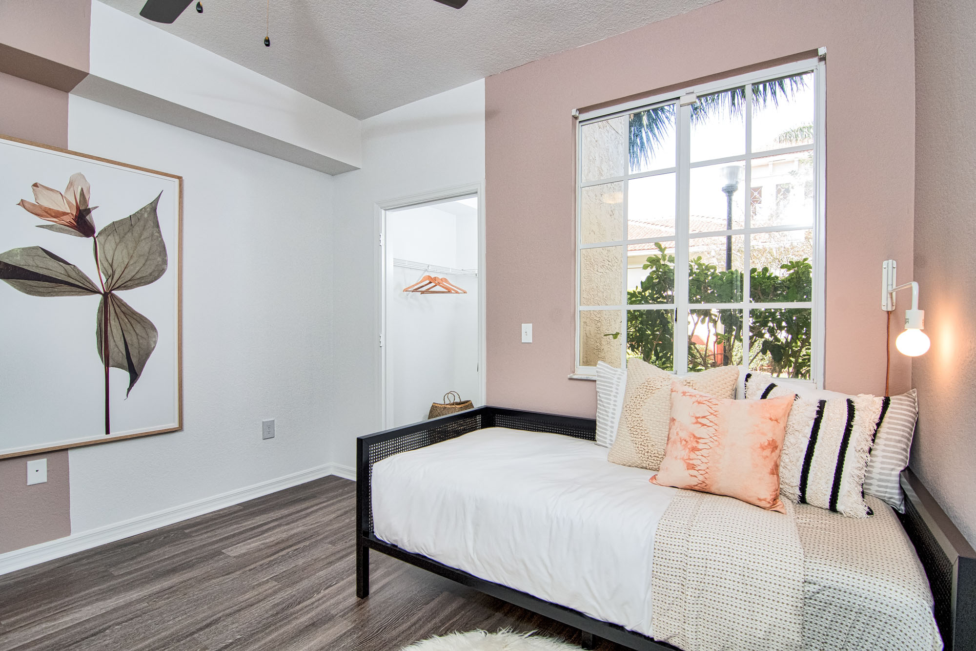 A bedroom at Solano at Miramar apartments in Miramar, FL.