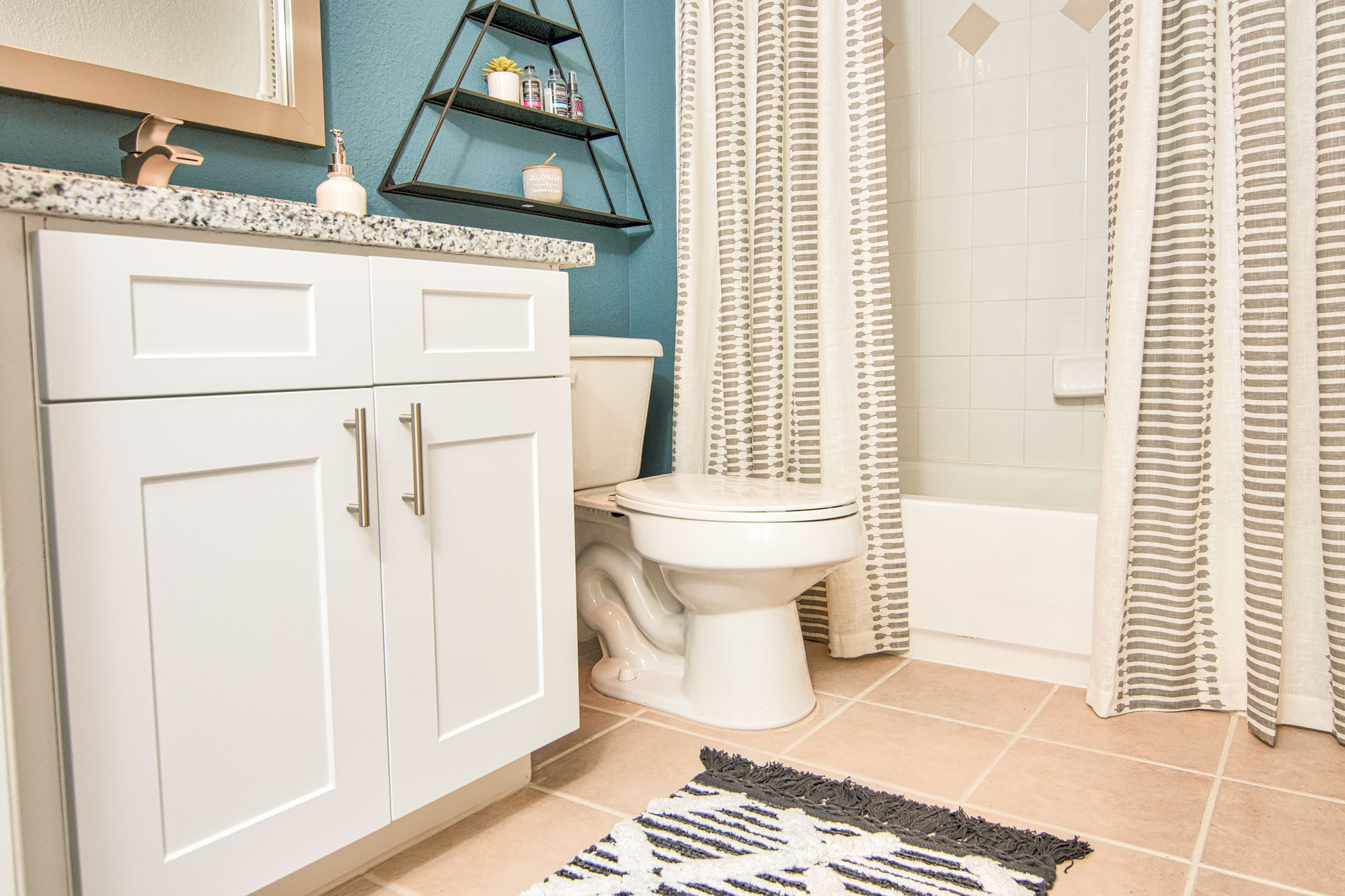 A bathroom at Solano at Miramar apartments in Miramar, FL.