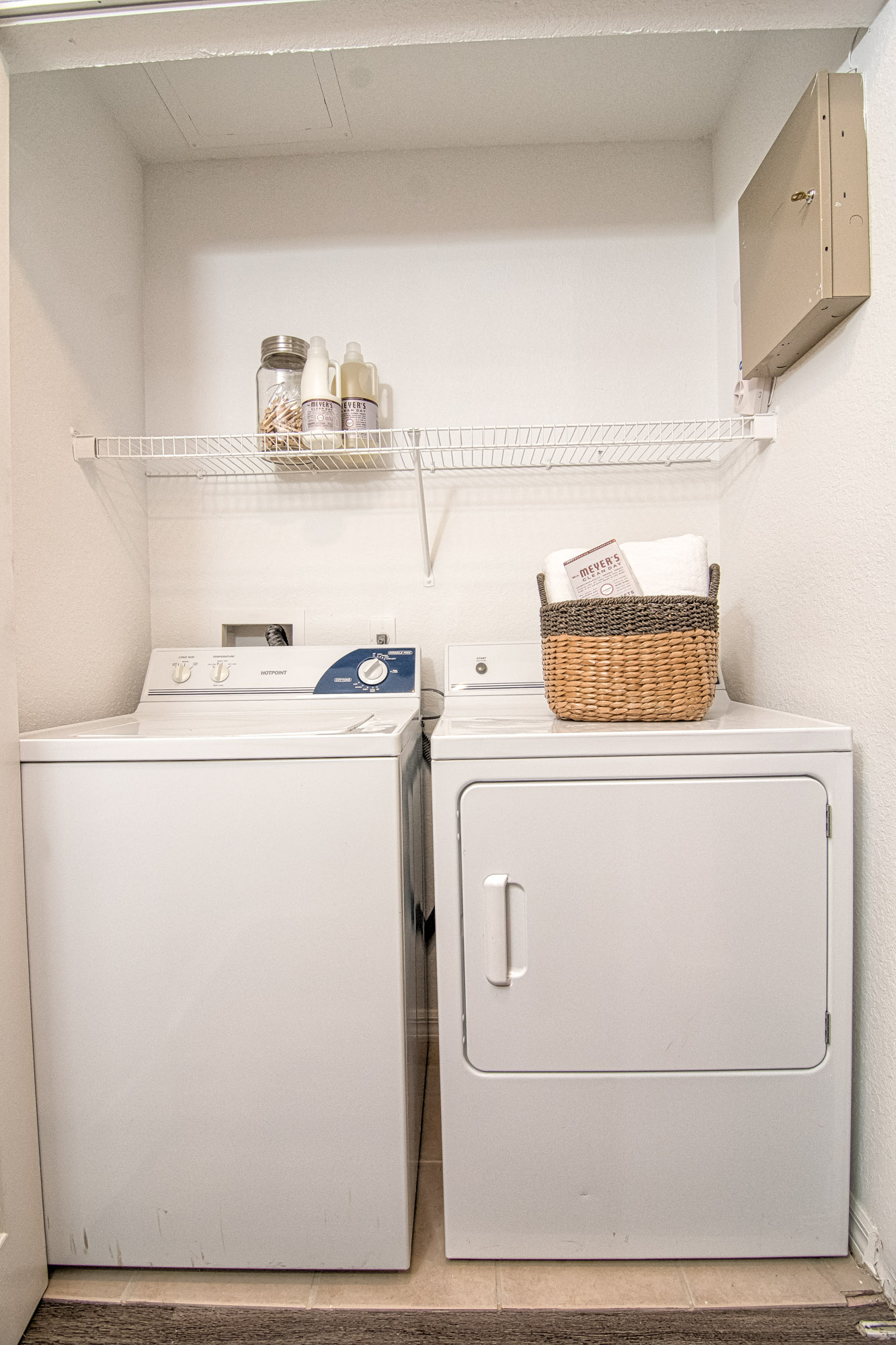 A washer and dryer at Solano at Miramar apartments in Miramar, FL.