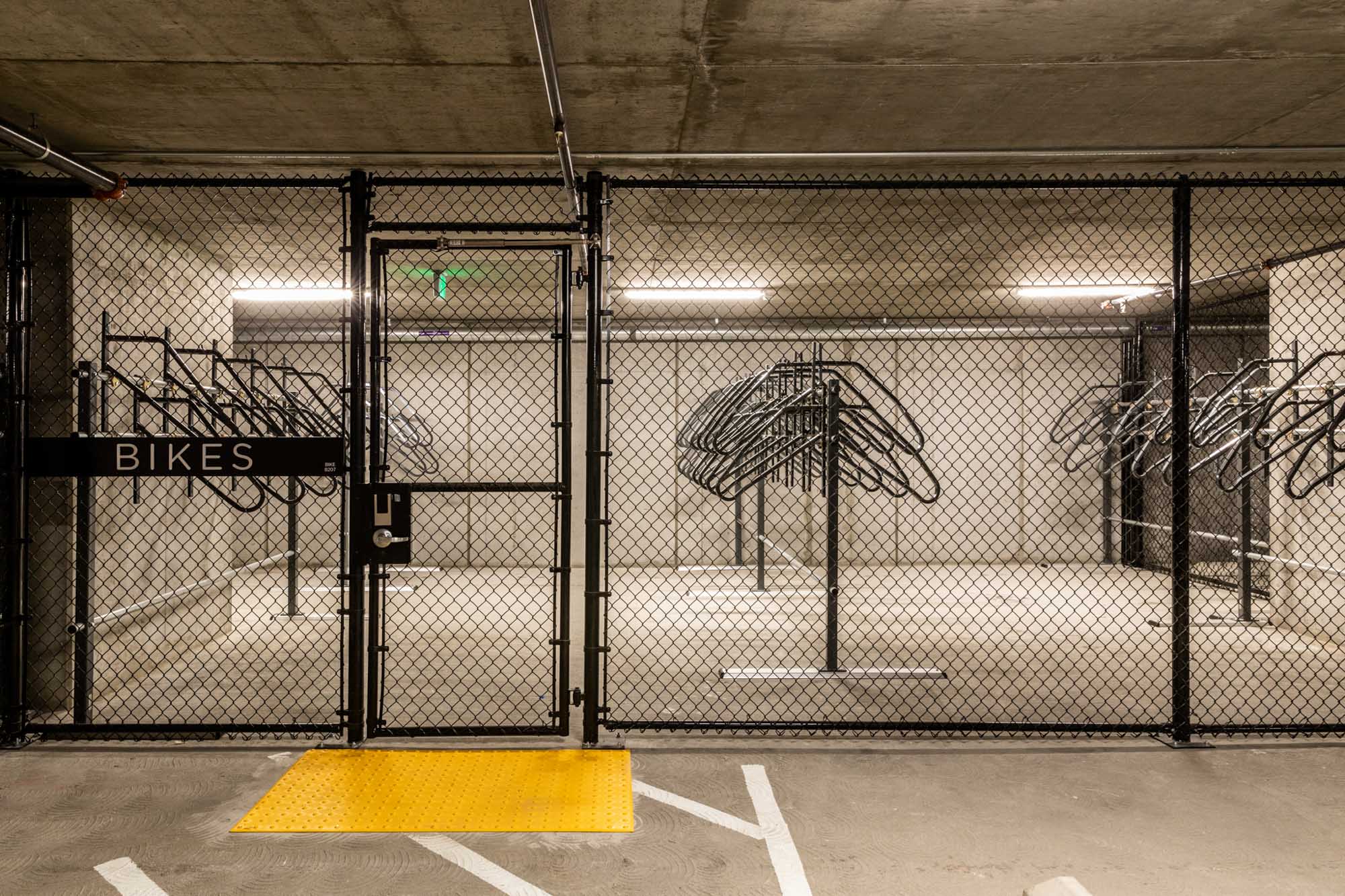 Bike Storage space at The Merian apartments in San Diego, California.