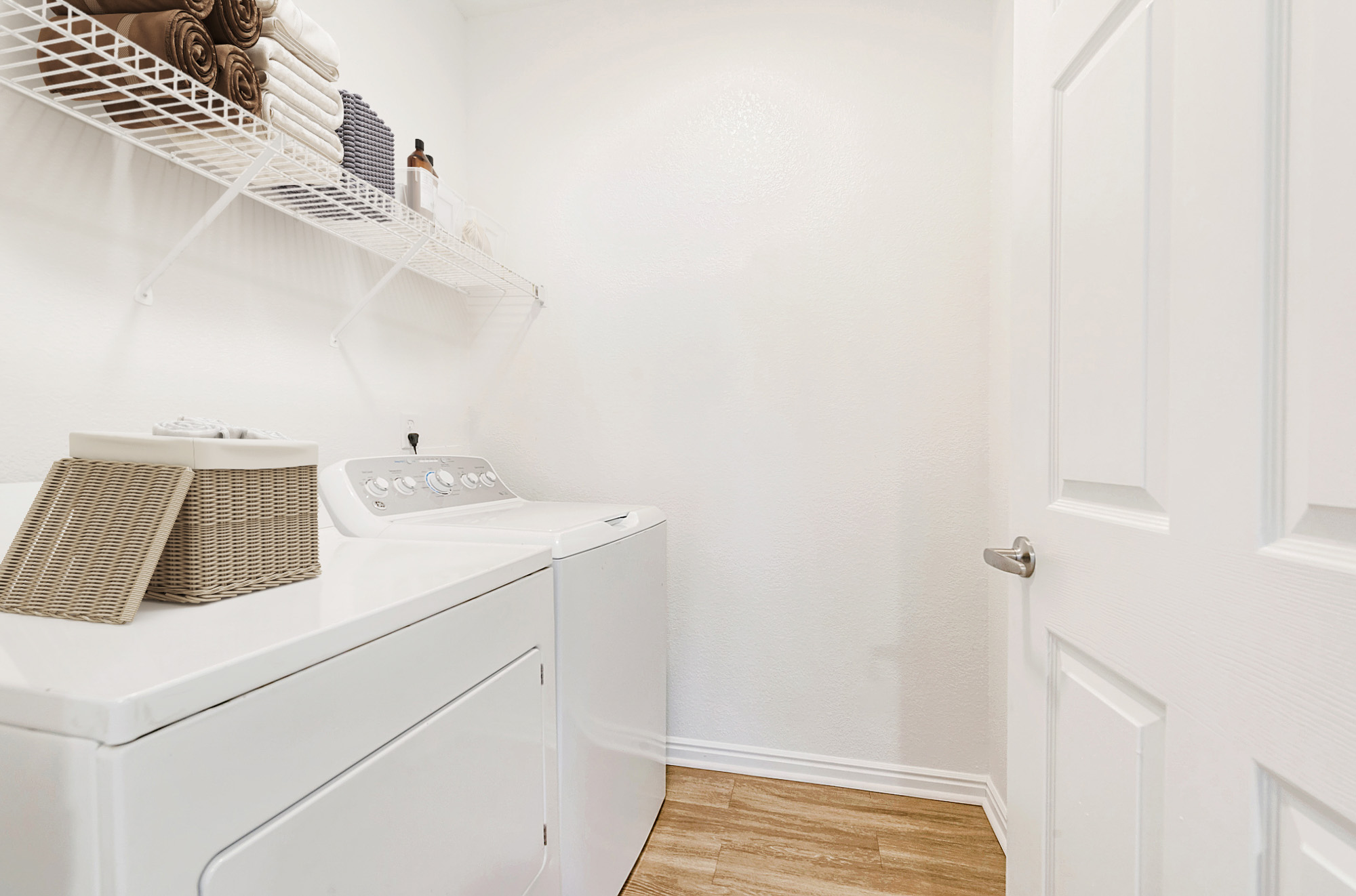 A laundry room at Eagle Ridge apartments in Denver, CO.