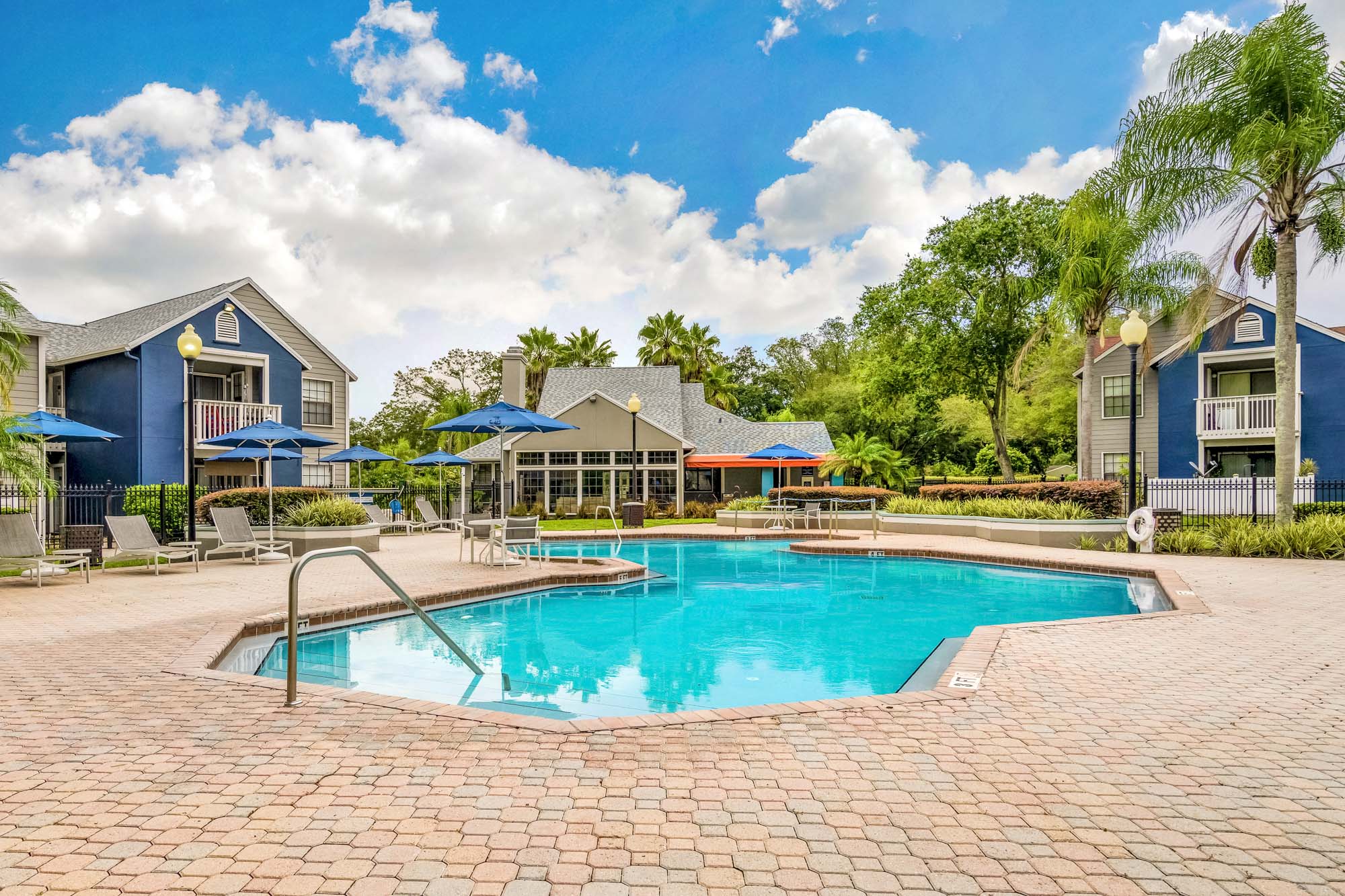 The pool at St. James Crossing apartments in Tampa, Florida.