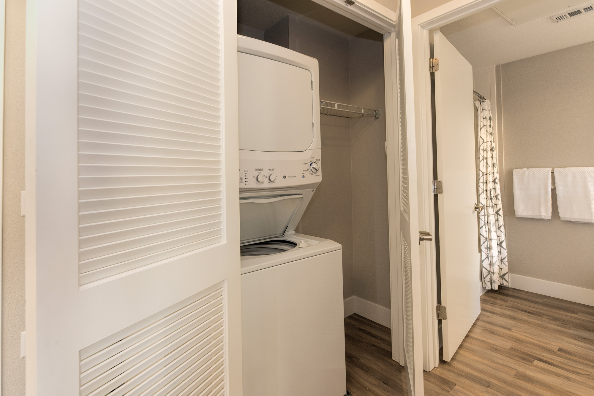 Washer/dryer at the Village of Residences apartments in Mountain View, CA